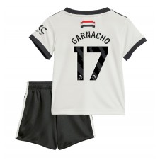 Manchester United Alejandro Garnacho #17 Tredjeställ Barn 2024-25 Korta ärmar (+ Korta byxor)